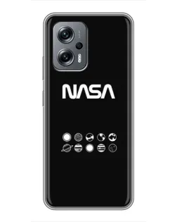Чехол для Xiaomi POCO X4 GT с картинкой «NASA — технический принт» Чехол для Xiaomi POCO X4 GT с картинкой «NASA — технический принт»