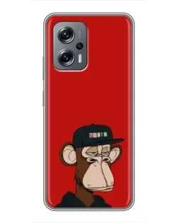 Чохол для Xiaomi POCO X4 GT з картинкою «Bored Ape — червоний фон» Чохол для Xiaomi POCO X4 GT з картинкою «Bored Ape — червоний фон»