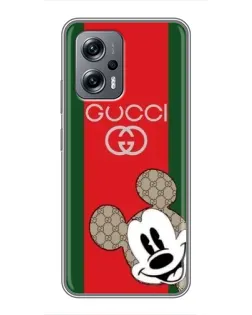 Чехол для Xiaomi POCO X4 GT с картинкой «Gucci — полосы и Микки» Чехол для Xiaomi POCO X4 GT с картинкой «Gucci — полосы и Микки»