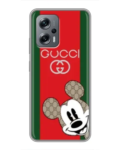 Чехол для Xiaomi POCO X4 GT с картинкой «Gucci — полосы и Микки» Чехол для Xiaomi POCO X4 GT с картинкой «Gucci — полосы и Микки»