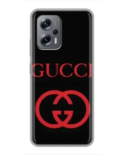 Чехол для Xiaomi POCO X4 GT с картинкой «Gucci — красный логотип» Чехол для Xiaomi POCO X4 GT с картинкой «Gucci — красный логотип»
