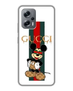 Чехол для Xiaomi POCO X4 GT с картинкой «Микки Маус Gucci — полосы» Чехол для Xiaomi POCO X4 GT с картинкой «Микки Маус Gucci — полосы»