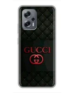 Чехол для Xiaomi POCO X4 GT с картинкой «Gucci — стеганый черный» Чехол для Xiaomi POCO X4 GT с картинкой «Gucci — стеганый черный»