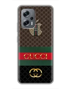 Чехол для Xiaomi POCO X4 GT с картинкой «Gucci — брендированный десерт» Чехол для Xiaomi POCO X4 GT с картинкой «Gucci — брендированный десерт»
