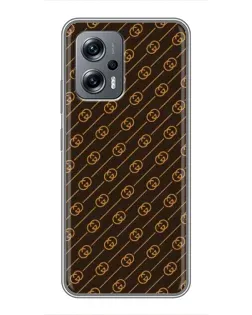 Чехол для Xiaomi POCO X4 GT с картинкой «Gucci — золотые диагонали» Чехол для Xiaomi POCO X4 GT с картинкой «Gucci — золотые диагонали»