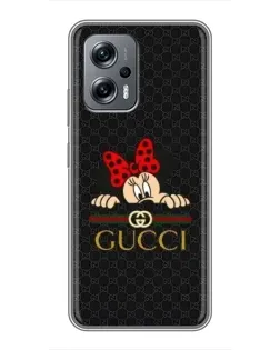 Чехол для Xiaomi POCO X4 GT с картинкой «Минни Маус Gucci — черный» Чехол для Xiaomi POCO X4 GT с картинкой «Минни Маус Gucci — черный»