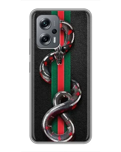 Чехол для Xiaomi POCO X4 GT с картинкой «Gucci — змея на полосе» Чехол для Xiaomi POCO X4 GT с картинкой «Gucci — змея на полосе»
