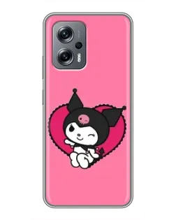 Чехол для Xiaomi POCO X4 GT с картинкой «Kuromi — любовь в сердце»