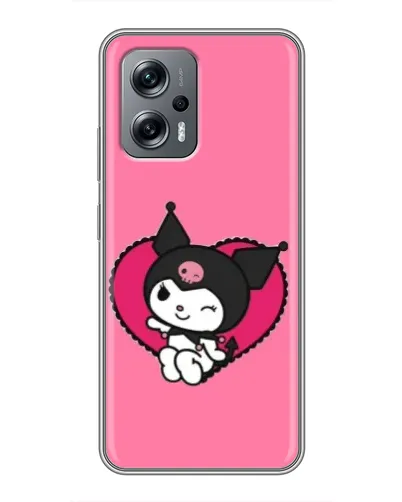 Чехол для Xiaomi POCO X4 GT с картинкой «Kuromi — любовь в сердце»