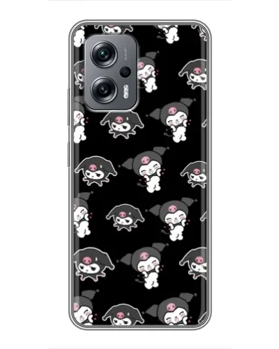 Чехол для Xiaomi POCO X4 GT с картинкой «Черный паттерн Kuromi»