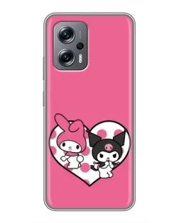 Чехол для Xiaomi POCO X4 GT с картинкой «Kuromi и My Melody»