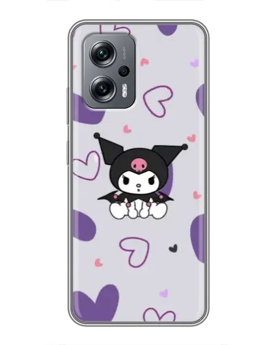 Чехол для Xiaomi POCO X4 GT с картинкой «Kuromi и лавандовые сердца»