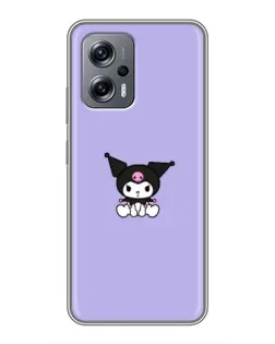 Чехол для Xiaomi POCO X4 GT с картинкой «Kuromi — фиолетовый минимализм»