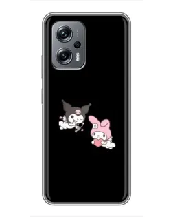 Чехол для Xiaomi POCO X4 GT с картинкой «My Melody и Kuromi»