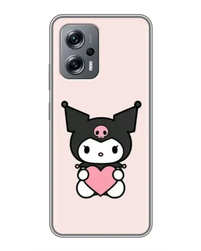 Чехол для Xiaomi POCO X4 GT с картинкой «Kuromi и сердце»