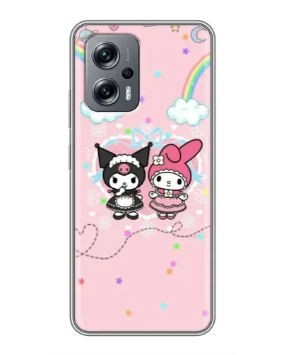 Чехол для Xiaomi POCO X4 GT с картинкой «My Melody и Kuromi»