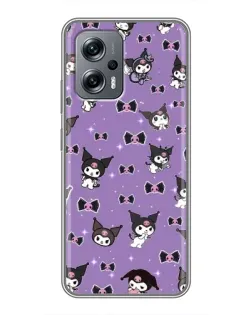 Чехол для Xiaomi POCO X4 GT с картинкой «Kuromi — паттерн»