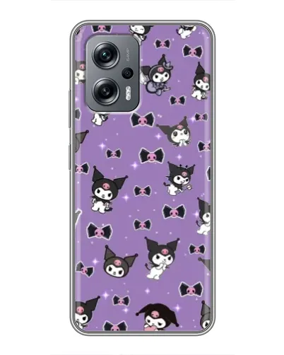 Чехол для Xiaomi POCO X4 GT с картинкой «Kuromi — паттерн»