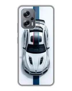 Чехол для Xiaomi POCO X4 GT с картинкой «Вид сверху — BMW M»