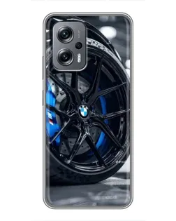 Чехол для Xiaomi POCO X4 GT с картинкой «Колесо BMW вблизи»