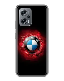 Чехол для Xiaomi POCO X4 GT с картинкой «Логотип BMW — вспышка»
