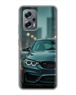 Чехол для Xiaomi POCO X4 GT с картинкой «BMW в огнях города»