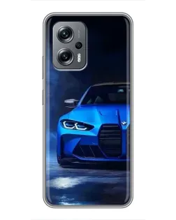 Чехол для Xiaomi POCO X4 GT с картинкой «Голубая BMW M4»