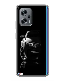 Чехол для Xiaomi POCO X4 GT с картинкой «Силуэт BMW в темноте»