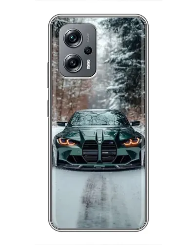 Чехол для Xiaomi POCO X4 GT с картинкой «BMW в зимнем лесу» Чехол для Xiaomi POCO X4 GT с картинкой «BMW в зимнем лесу»