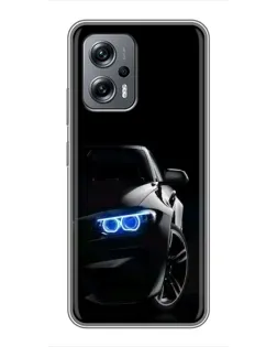 Чехол для Xiaomi POCO X4 GT с картинкой «BMW — ночной взгляд»