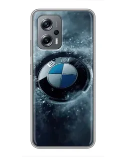 Чехол для Xiaomi POCO X4 GT с картинкой «Логотип BMW — лед»