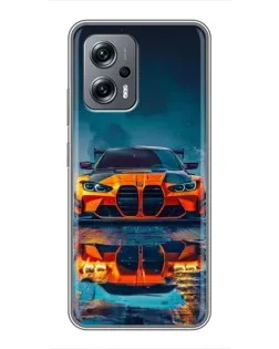 Чехол для Xiaomi POCO X4 GT с картинкой «BMW — золотая эмблема»