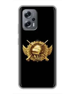 Чохол для Xiaomi POCO X4 GT з картинкою «PUBG — помаранчевий градієнт»