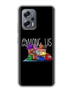 Чохол для Xiaomi POCO X4 GT з картинкою «Логотип Among Us» Чохол для Xiaomi POCO X4 GT з картинкою «Логотип Among Us»