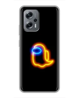 Чехол для Xiaomi POCO X4 GT с картинкой «Among Us неоновое сияние»