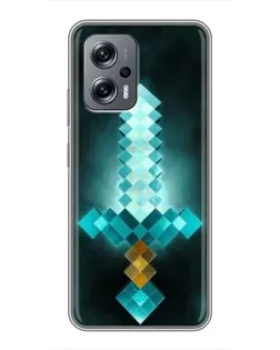 Чохол для Xiaomi POCO X4 GT з картинкою «Алмазний меч неон» Чохол для Xiaomi POCO X4 GT з картинкою «Алмазний меч неон»