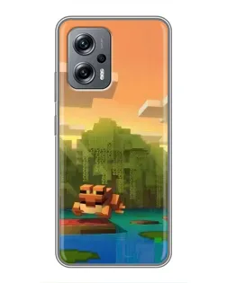 Чохол для Xiaomi POCO X4 GT з картинкою «Майнкрафт захід сонця» Чохол для Xiaomi POCO X4 GT з картинкою «Майнкрафт захід сонця»