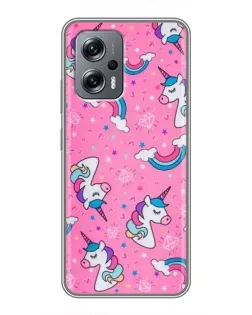 Чехол для Xiaomi POCO X4 GT с картинкой «Unicorn паттерн розовый» Чехол для Xiaomi POCO X4 GT с картинкой «Unicorn паттерн розовый»