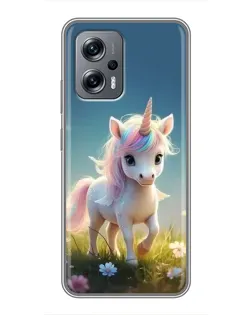 Чехол для Xiaomi POCO X4 GT с картинкой «Единорог на поляне» Чехол для Xiaomi POCO X4 GT с картинкой «Единорог на поляне»