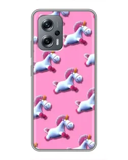 Чехол для Xiaomi POCO X4 GT с картинкой «Единороги на розовом» Чехол для Xiaomi POCO X4 GT с картинкой «Единороги на розовом»