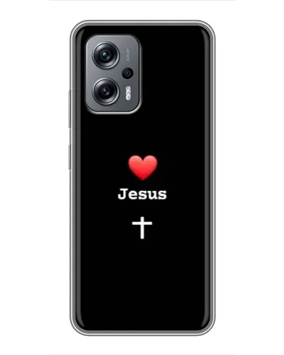Чехол для Xiaomi POCO X4 GT с картинкой «Сердце - Jesus» Чехол для Xiaomi POCO X4 GT с картинкой «Сердце - Jesus»