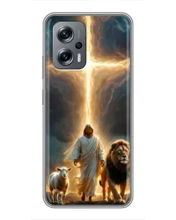 Чехол для Xiaomi POCO X4 GT с картинкой «Лев Иуды и Свет»