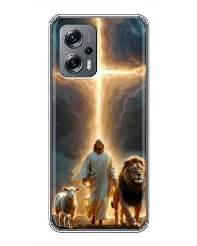Чехол для Xiaomi POCO X4 GT с картинкой «Лев Иуды и Свет» Чехол для Xiaomi POCO X4 GT с картинкой «Лев Иуды и Свет»