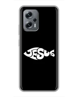 Чехол для Xiaomi POCO X4 GT с картинкой «Рыба Jesus» Чехол для Xiaomi POCO X4 GT с картинкой «Рыба Jesus»
