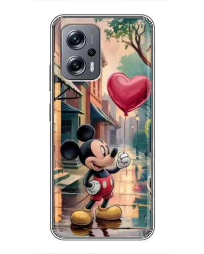 Чехол для Xiaomi POCO X4 GT с картинкой «Микки и шарик-сердце»