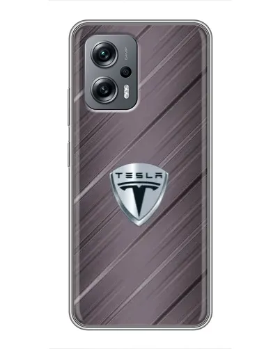 Чехол для Xiaomi POCO X4 GT с картинкой «Металлическая текстура Tesla» Чехол для Xiaomi POCO X4 GT с картинкой «Металлическая текстура Tesla»