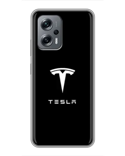 Чехол для Xiaomi POCO X4 GT с картинкой «Tesla White Logo» Чехол для Xiaomi POCO X4 GT с картинкой «Tesla White Logo»