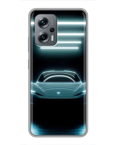 Чехол для Xiaomi POCO X4 GT с картинкой «Tesla в неоне» Чехол для Xiaomi POCO X4 GT с картинкой «Tesla в неоне»