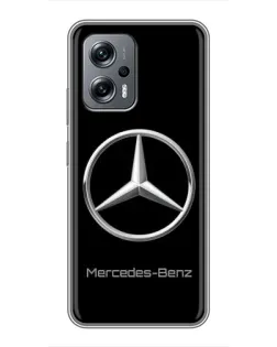 Чехол для Xiaomi POCO X4 GT с картинкой «Mercedes Silver Logo»