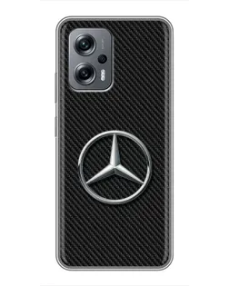 Чехол для Xiaomi POCO X4 GT с картинкой «Карбоновый Mercedes стиль»